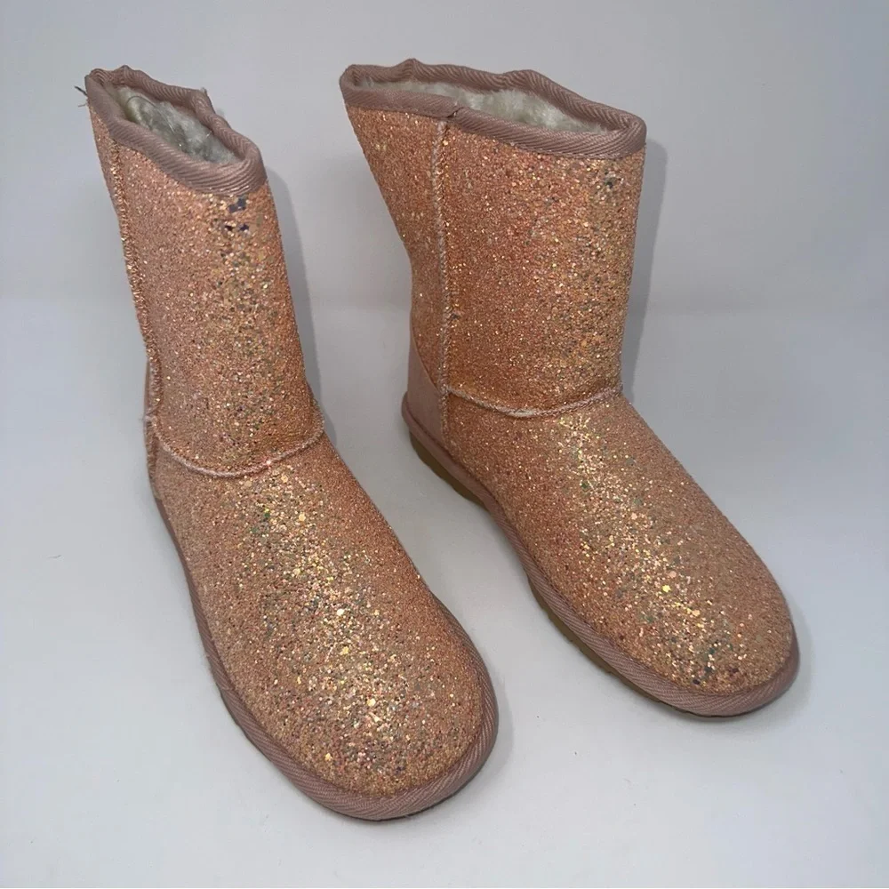 Thereabouts Girl's winter Boots Pink coral Glitter Kid's New size 4